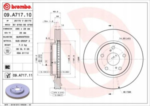 09.A717.11 BREMBO Tarcza hamulcowa