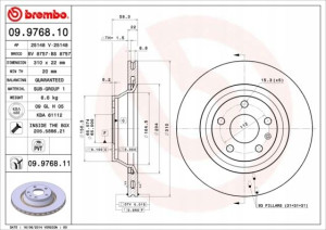 09.9768.11 BREMBO Tarcza hamulcowa