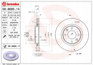 09.8695.11 BREMBO Tarcza hamulcowa