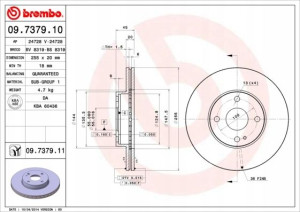 09.7379.11 BREMBO Tarcza hamulcowa