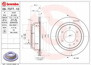 09.7377.10 BREMBO Tarcza hamulcowa