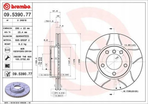09.5390.77 BREMBO Tarcza hamulcowa