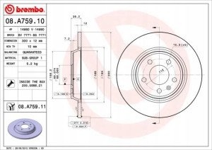 08.A759.11 BREMBO Tarcza hamulcowa