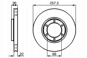 0 986 478 596 BOSCH Tarcza hamulcowa