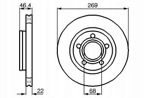 0 986 478 574 BOSCH Tarcza hamulcowa