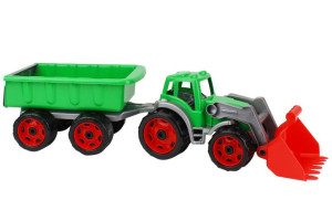 Traktor z łyżką  i przyczepą 65cm TechnoK 3688