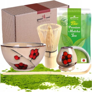 Zestaw Matcha Herbata Premium Plum Goodwei