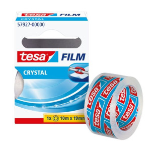 Taśma klejąca 10mx19mm Tesa Cristal w kartoniku 57927-00000-02 TS