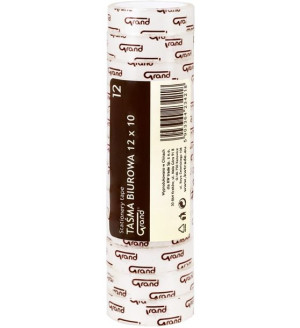 Taśma klejąca 12mmx20m 12szt Grand