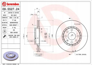 09.5527.24 BREMBO Tarcza hamulcowa