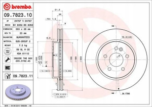 09.7823.11 BREMBO Tarcza hamulcowa
