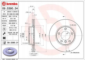 09.5390.31 BREMBO Tarcza hamulcowa