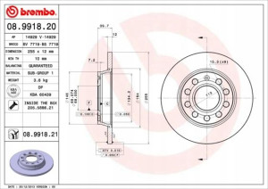 08.9918.21 BREMBO Tarcza hamulcowa
