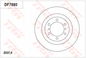 DF7880S TRW Tarcza hamulcowa