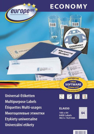 Etykiety uniwersalne Economy Europe100 48,5x16,9mm