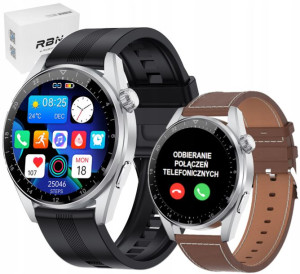 Zegarek męski SMARTWATCH PULSOMETR ROZMOWY KROKI SMS menu POLSKI