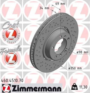 ZIMMERMANN 460.4510.70 Tarcza hamulcowa