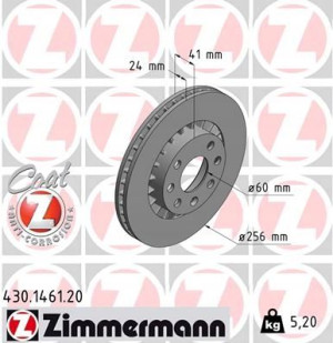 ZIMMERMANN 430.1461.20 Tarcza hamulcowa