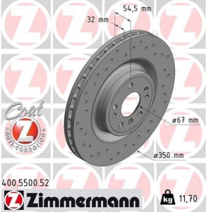 ZIMMERMANN 400.5500.52 Tarcza hamulcowa