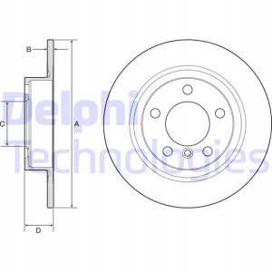 DELPHI BG4916C Tarcza hamulcowa
