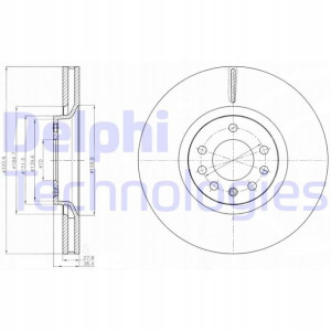 DELPHI BG4185C Tarcza hamulcowa