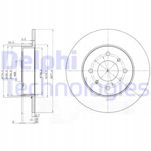 DELPHI BG3764 Tarcza hamulcowa