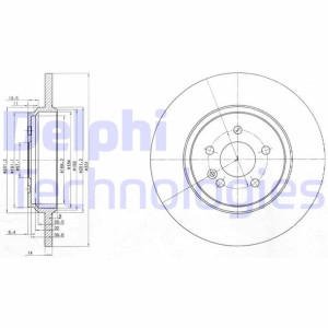 DELPHI BG3728 Tarcza hamulcowa