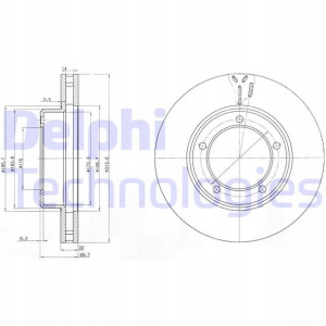 DELPHI BG3558 Tarcza hamulcowa