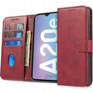 Etui Portfel Skóra do SAMSUNG GALAXY A20E +SZKŁO