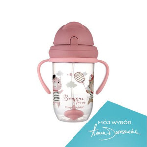 Canpol babies kubek niekapek z rurką i odważnikiem 270ml BONJOUR PARIS
