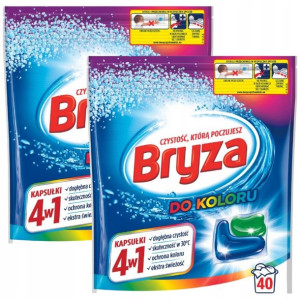 Bryza Caps 4w1 Kapsułki do Prania Koloru 40szt x2