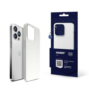 Etui na iPhone 13 Pro Max - 3mk HARDY® Case Silver-White