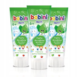 Bobini Junior Pasta do Zębów dla Dzieci 6+ 3x75ml