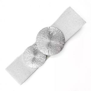 Srebrny Pasek Na Szerokiej Gumie 74 Cm Gift Shop Bs002457