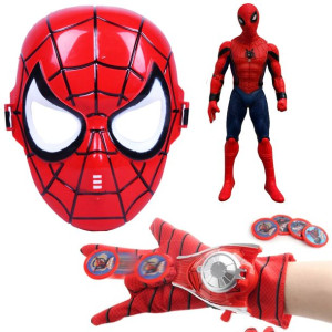 SPIDERMAN Duży zestaw Maska + figurka + rękawica