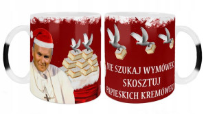 Kubek Magiczny Z Papieżem Na Święta Jan Paweł Ii