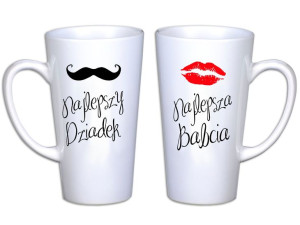 Kubki Latte Z Nadrukiem Dla Dziadków Babcia Dziadek Prezent