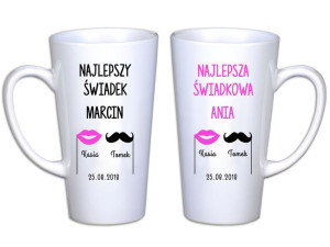 Kubki Latte Z Nadrukiem Podziękowania Dla Świadków Świadka Świadkowej