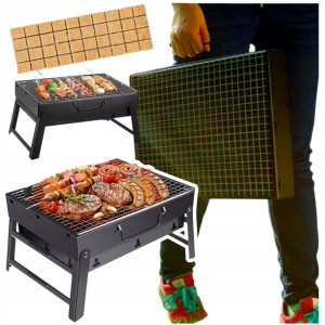 Grill Turystyczny Przenośny Składany Węglowy Gril