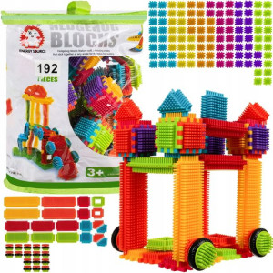 Klocki Konstrukcyjne Jeżyki Wafle 192 Elementy