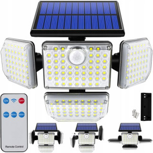 Lampa Solarna DUŻA Czujnik Ruchu Zmierzchu + Pilot