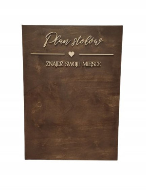 Plan stołów BOHO znajdź swoje miejsce 90x70 rystyk
