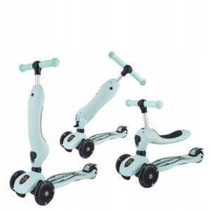 Hulajnoga LED 2w1 SCOOT AN' DRIVE jeździk MINT