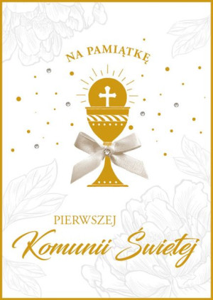 Karnet 3d Z Życzeniami - Pamiątka Komunijna /i Komunii Św.