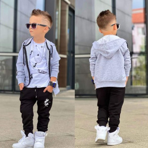 Komplet 3cz bluza+bluzka+spodnie premium 116 BamBam