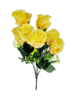 Bukiet Róż x 9 A075 (45 cm) Żółty