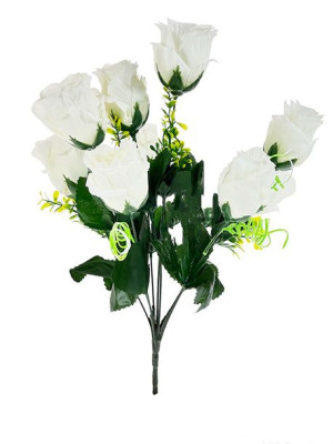 Bukiet Róż x 9 A075 (45 cm) Biały