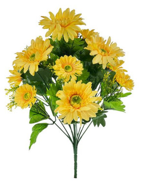 Bukiet Gerbera z dodatkiem X 12 F67-03 (40 cm) Żółty