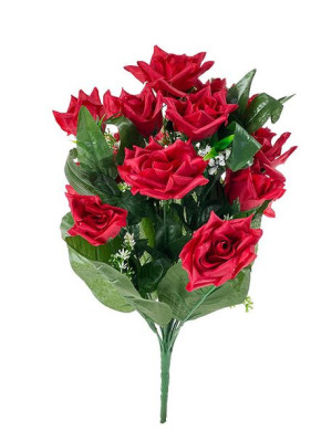 Bukiet róż x 15 KD44 6 kolorów (44 cm) Czerwony