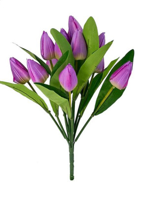 Tulipan bukiet x 12 G012 (42 cm) #6 Jasny fiolet